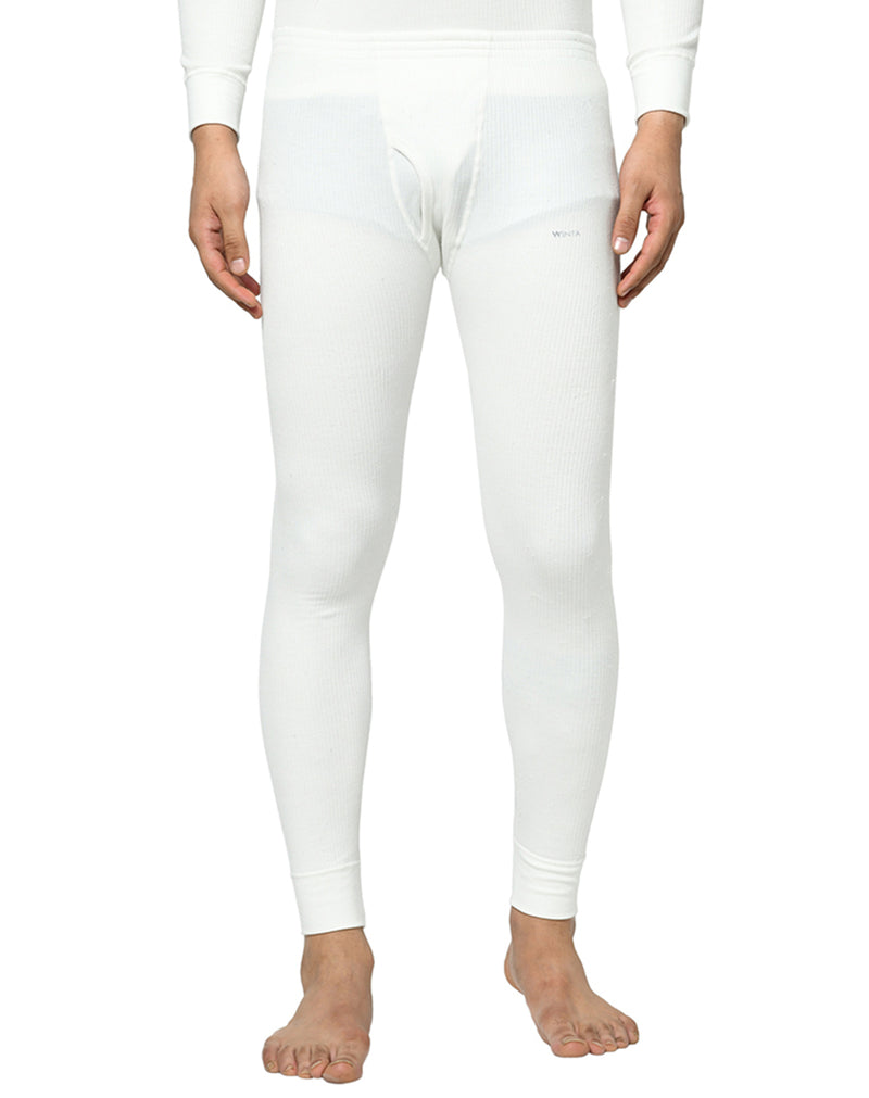 Mens Thermal Lower Pants - Pearl White
