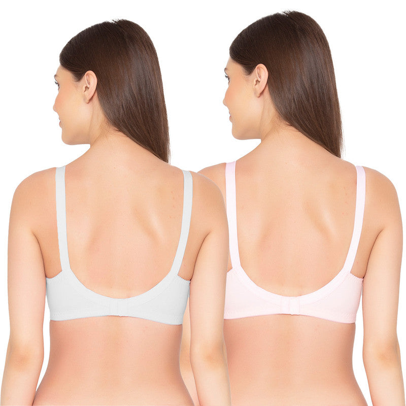 Women's Pack of 2 Full Support, Non-Padded Seamless T-Shirt Bra (COMB0 –  gsparisbeauty