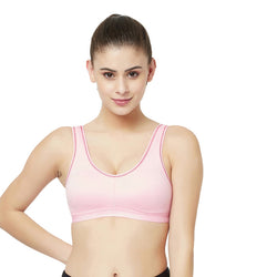 Groversons Paris Beauty Women's  Padded Non-Wired Sports Bra (BR170-PINK)