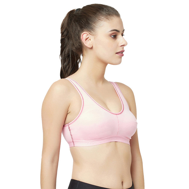 Groversons Paris Beauty Women's  Padded Non-Wired Sports Bra (BR170-PINK)