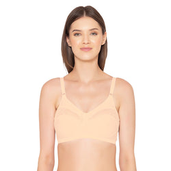 Groversons Paris Beauty  Women’s cotton, full coverage, non-padded, non-wired bra (BR001-SKIN)
