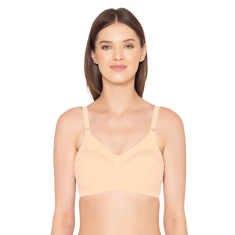 Groversons Paris Beauty  Women’s cotton, full coverage, non-padded, non-wired bra (COMB02-NUDE & SKIN)