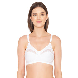 Groversons Paris Beauty  Women’s cotton, full coverage, non-padded, non-wired bra (BR001-WHITE)